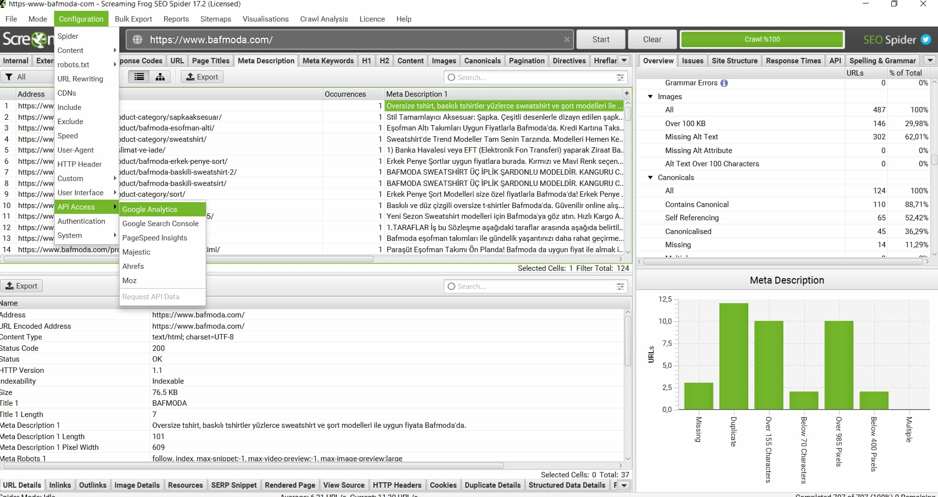 Google Analytics, Google Arama Konsolu ve PageSpeed ​​Insights ile Bağlanın