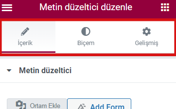 Sütun veya bölümün ayarlarını ve tasarımını değiştirmek için tek yapmanız gereken, kenar çubuğunda ayarlarını açmak için onu seçmektir: