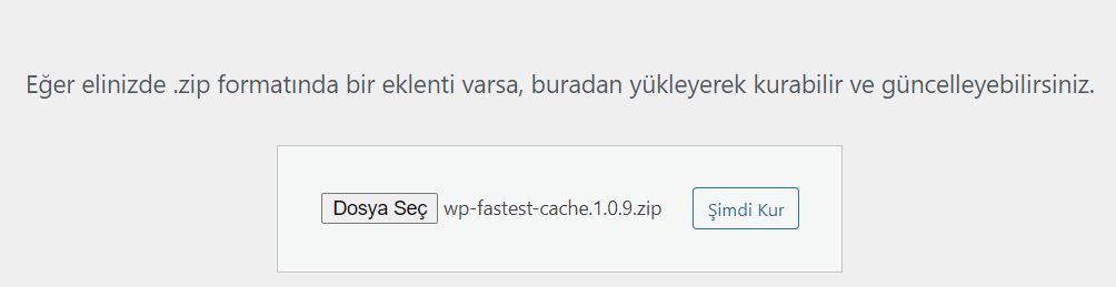 Bu sayfaya geldiğinizde, sağ üstteki Eklenti Yükle'yi tıklamanız yeterlidir. Bilgisayarınızdan dosyayı seçin ve Şimdi Yükle'ye basın.