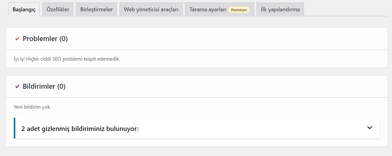 Yoast SEO Dashboard'u Keşfetmek