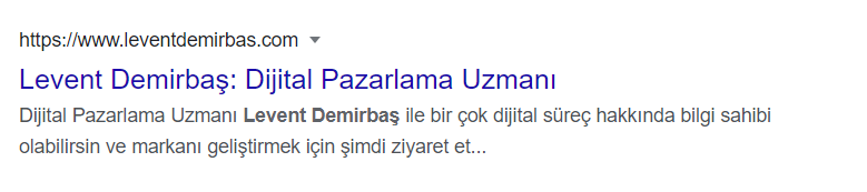 SEO  Sekmesi Meta Açıklaması