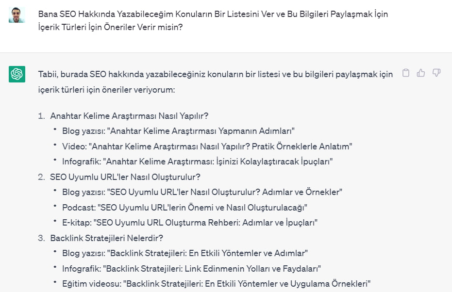 Pazarlamacılar, konu oluşturmada size ne kadar zaman kazandırabileceğinden. ChatGPT içerik yazma stratejisinin ne kadar etkili olabileceğini öğreniyorlar.