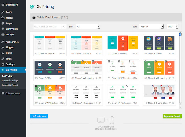  Go Pricing, siteniz için çarpıcı fiyatlandırma tabloları oluşturmanıza yardımcı olacak. Modern ve zengin özelliklere sahip bir WordPress fiyatlandırma tablosu eklentisidir. Bu eklenti size 150'den fazla masa tasarımı sunar bu eklentiyi bir kez satın aldığınızda başka hiçbir şeye ihtiyacınız olmayacak. 