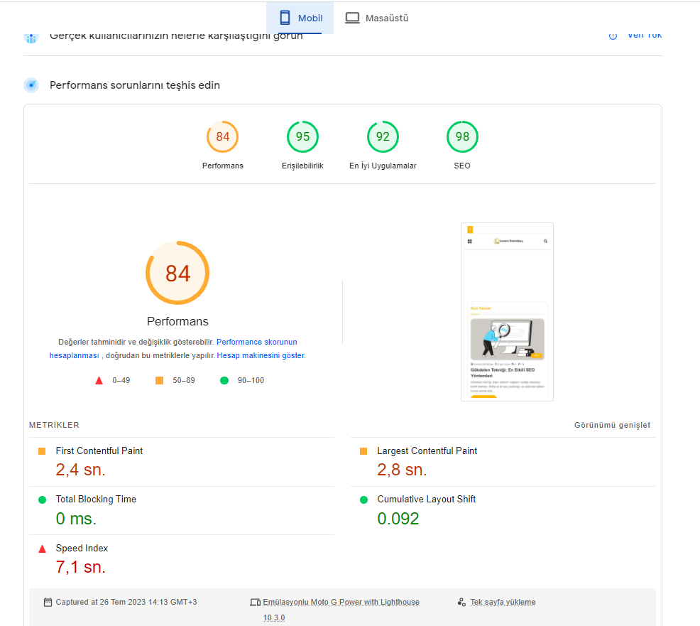 Başlık ve başlık etiketlerinde bulunan sorunların ve/veya hataların öncelikli bir listesini sağlayan Google Lighthouse ve Search Console (özellikle Önemli Web Verileri Raporu ve Mobil Uyumluluk Testi) dahil olmak üzere birçok mükemmel ücretsiz ve ücretli araç mevcuttur . dahili ve harici bağlantılar, web sitesi kodu, anahtar kelime kullanımı/yoğunluğu ve sayısız mobil uyumlu faktör.