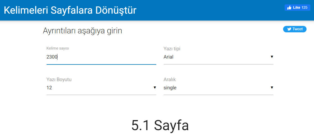 Wordstopages.com'a göre 2.300 kelime yaklaşık beş sayfaya denk geliyor.